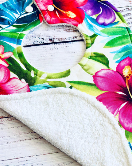 Baby Bibs - Baby Girl Bibs - Aloha Bibs - Bibs - Tropical Baby Bib - Rainbows - Baby Shower Gift - Baby Christmas Gift - Aloha Baby - Hawaii