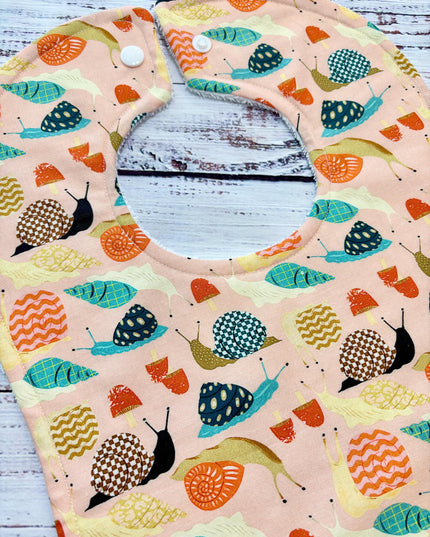 Baby Bibs - Baby Girl Bibs - Snail Bibs - Bibs - Snail Bib - Snails - Baby Shower Gift - Baby Christmas Gift - Baby Gift