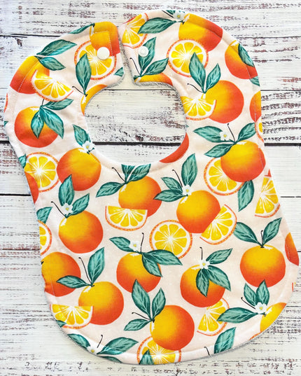 Baby Bibs - Baby Girl Bibs - Orange Bibs - Bibs - Oranges - Baby Shower Gift - Baby Christmas Gift - Baby Fruit