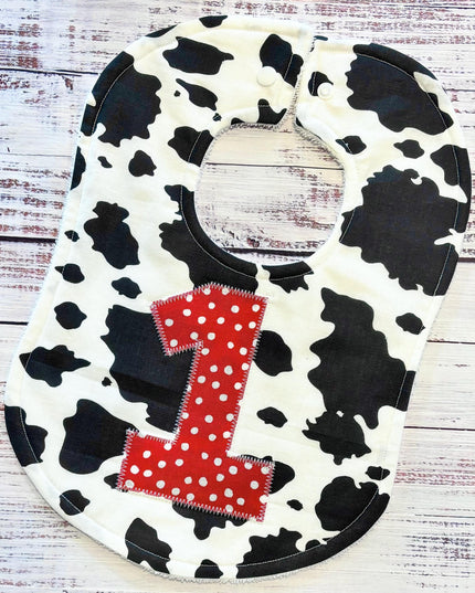 Baby Cow Bib, Baby Bibs, Cowboy Party, Cowgirl Party, Farm Animal Baby Bib, Farm Themed Birthday Party, Cow Print, Barnyard Party, Bibs
