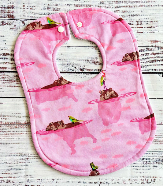 Baby Bibs - Baby Girl Bibs - Baby Hippo - Bibs - Hippos - Baby Shower Gift - Baby Christmas Gift - Baby Gift