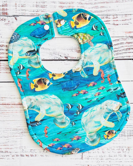 Turtle Baby Bib Gift Set | Turtle Bibs | Drool Bib | Boy Baby Bibs | Boy Drool Bibs | New Baby Gift | Baby Gift | Baby Manatee | Baby Turtle