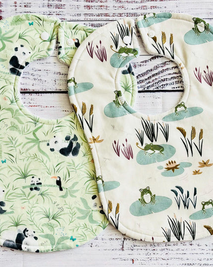Frog Baby Bib Gift Set | Frog Bibs | Drool Bib | Boy Baby Bibs | Boy Drool Bibs | New Baby Gift | Baby Gift | Baby Frogs | Baby Pandas