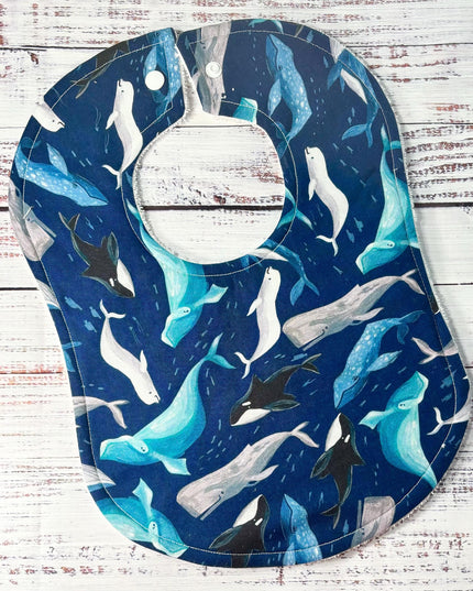Baby Bibs - Baby Boy Bibs - Aloha Bib - Whale Bib - Whales - Baby Shower Gift - Baby's First Christmas Gift - Baby Bib Set - Hawaiian