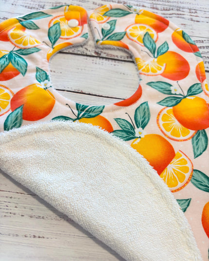 Baby Bibs - Baby Girl Bibs - Orange Bibs - Bibs - Oranges - Baby Shower Gift - Baby Christmas Gift - Baby Fruit