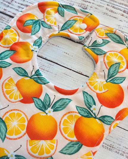 Baby Bibs - Baby Girl Bibs - Orange Bibs - Bibs - Oranges - Baby Shower Gift - Baby Christmas Gift - Baby Fruit