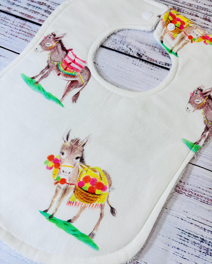 Baby Bib Gift Set | Bibs | Drool Bib | Girl Baby Bibs | Girl Drool Bibs | New Baby Gift | Baby Gift | Donkey | Heather Ross