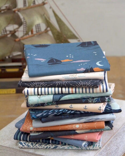 AGF Enchanted Voyage - Offshore Dream Breeze - Quilt Fabric by Art Gallery Fabrics - HALF YARD - Ocean Nautical  Beach Fabric