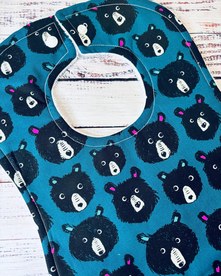 Baby Bibs - Baby Boy Bibs - Bear Bib - Ruby Star Society - RSS - Tie Bib - Baby Shower Gift - Teddybear