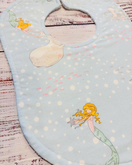 Baby Bib and Burp Cloth - Baby Bibs - Mermaids Bib - Florida - Baby Shower Gift - Baby's Easter Gift