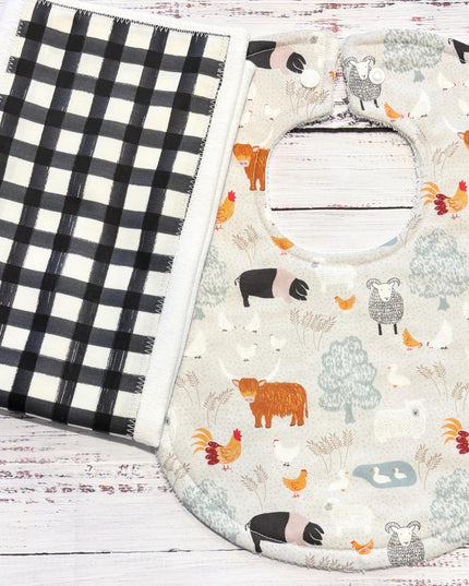 Highland Cow | Highland Cow Baby Bibs | Western Drool Bibs | Cow Baby Bibs | Boy Baby Bibs | Girl Baby Bibs | Cowgirl Bib I Cowboy Bib
