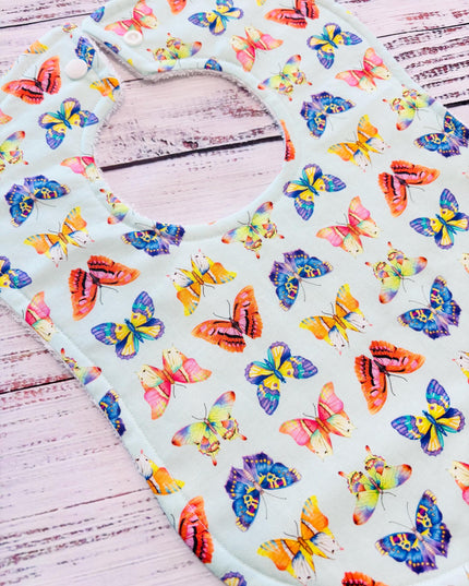 Baby Bibs - Baby Girl Bibs - Ice Cream - Butterflies - Butterfly Baby Bibs - Baby Shower Gift - Baby Easter Gift - Baby Gift - Berry Bib