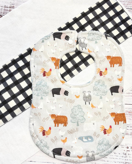 Highland Cow | Highland Cow Baby Bibs | Western Drool Bibs | Cow Baby Bibs | Boy Baby Bibs | Girl Baby Bibs | Cowgirl Bib I Cowboy Bib