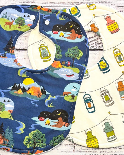 Baby Bibs - Baby Bib Set - Woodland Animals - Bear Bib - Deer Bib - Bib - Camping Bib - Baby Shower Gift - Baby Gift