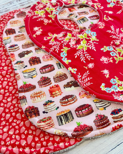 Baby Bibs | Girl Baby Bib | Strawberry Bibs | Drool Bibs | Girl Baby Bib Gift Set | Toddler Bibs | New Baby Gift | Baby Birthday Gift