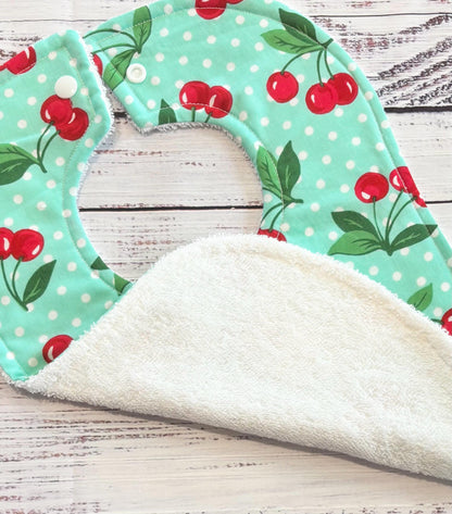 Baby Bibs | Girl Baby Bib | Strawberry Bibs | Cherry Bib | Drool Bibs | Girl Baby Bib Gift Set | Toddler Bibs | New Baby Gift
