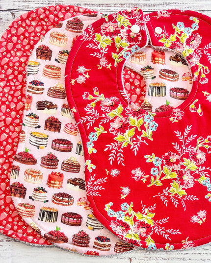 Baby Bibs | Girl Baby Bib | Strawberry Bibs | Drool Bibs | Girl Baby Bib Gift Set | Toddler Bibs | New Baby Gift | Baby Birthday Gift