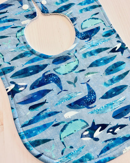 Baby Bibs - Baby Whale - Aloha Bib - Whale Bib - Whales - Baby Shower Gift - Baby's First Christmas Gift - Baby Bib Set - Hawaiian