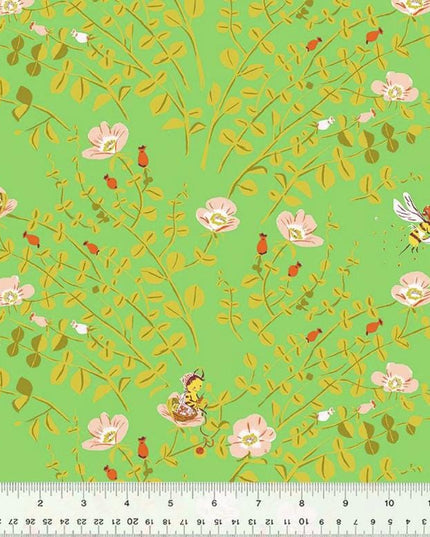 Heather Ross Studio Edit Nanny Bee 37023D-5 125, Windham Fabric, Cotton, Sold by the Half Yard