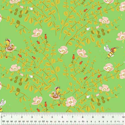 Heather Ross Studio Edit Nanny Bee 37023D-5 125, Windham Fabric, Cotton, Sold by the Half Yard