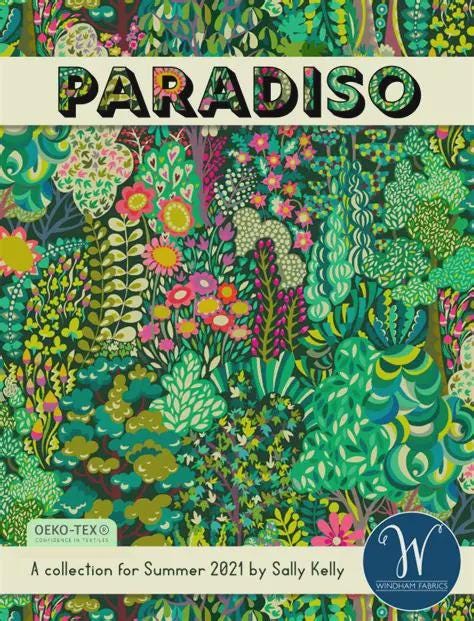 Sally Kelly, Xanadu in Midnight, Paradiso, Windham Fabric, Cotton, Sold by the Half Yard