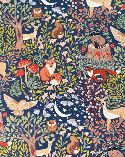 Enchanted in Night, Under the Canopy, Monaluna, Windham Fabric, Organic Cotton, Sold by the Half Yard
