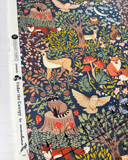 Enchanted in Night, Under the Canopy, Monaluna, Windham Fabric, Organic Cotton, Sold by the Half Yard