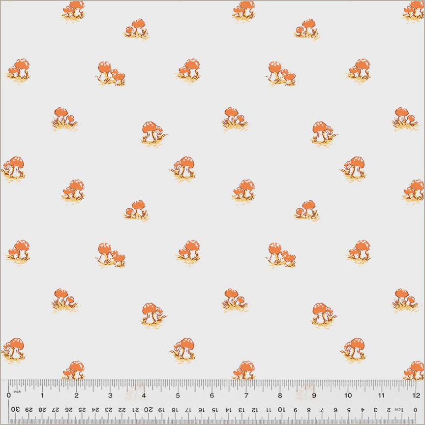 Heather Ross Studio Edit Mushrooms 54325D-3, Windham Fabric, Cotton, Sold by the Half Yard