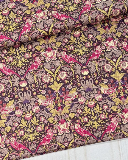Liberty Tana Lawn, Strawberry Thief, Retired, OOP, Half Yard, Morris & Co.