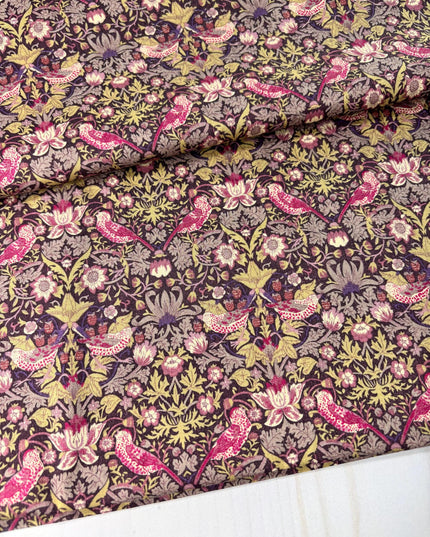 Liberty Tana Lawn, Strawberry Thief, Retired, OOP, Half Yard, Morris & Co.