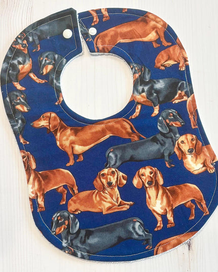 Baby Bib | Dog Bibs | Dachshund | Dog Baby Bib | Baby Boy Bibs | Neutral Nursery | Baby Gift