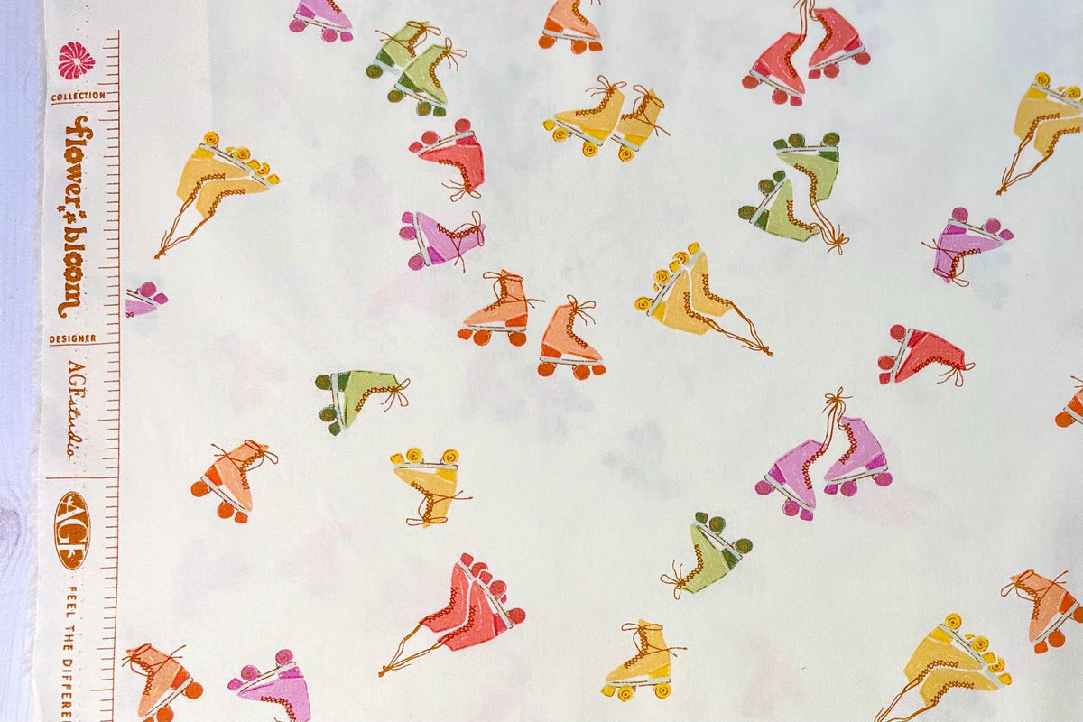 AGF | Ready To Roll | Roller Skates | Flower Bloom Collection | Art Gallery Fabrics | Sold by the Half Yard