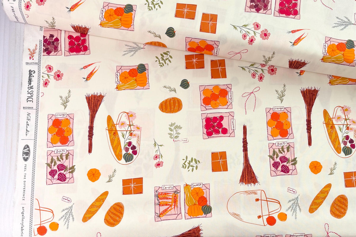 AGF Fabric | Farmers Market | AGF Season and Spice | Sold by the Half Yard | Art Gallery Fabrics