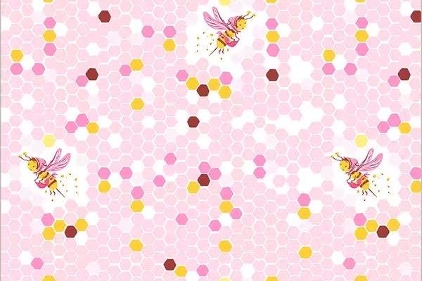 Fat Quarter SET | Heather Ross Studio Edit | Nanny Bee Fabric | Hex Bee in Pink | Windham Fabric | Studio Edit