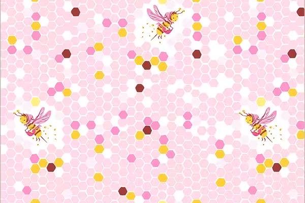 Fat Quarter SET | Heather Ross Studio Edit | Nanny Bee Fabric | Hex Bee in Pink | Windham Fabric | Studio Edit