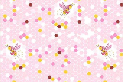 Fat Quarter SET | Heather Ross Studio Edit | Nanny Bee Fabric | Hex Bee in Pink | Windham Fabric | Studio Edit