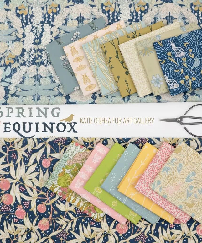 AGF Fabric | Libellule in Awakening | AGF Spring Equinox  | Sold by the Half Yard | Dragonfly | Katie O’Shea