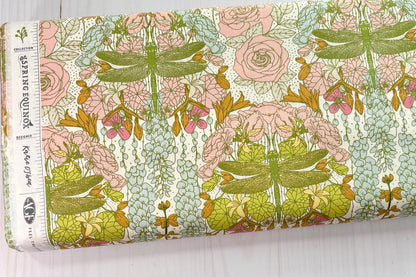 AGF Fabric | Libellule in Ascension | AGF Spring Equinox | Sold by the Half Yard | Dragonfly | Katie O’Shea