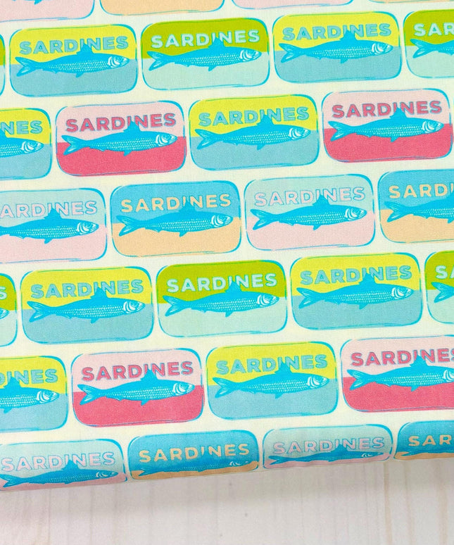 AGF Fat Quarter Set of 5 | Costeira Mar de Sardinhas | Sardines | Art Gallery Fabric | Costeria | Fat Quarter Bundle