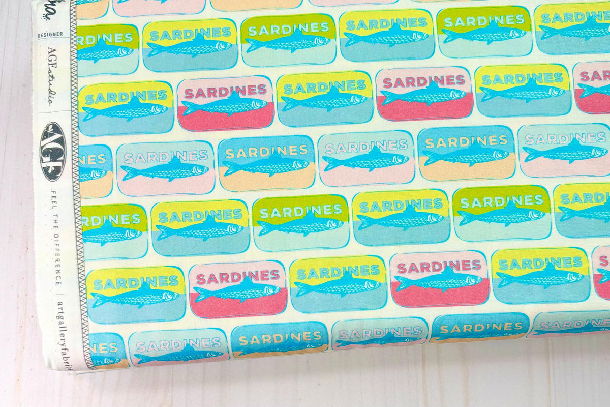 AGF Fat Quarter Set of 5 | Costeira Mar de Sardinhas | Sardines | Art Gallery Fabric | Costeria | Fat Quarter Bundle