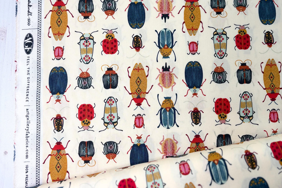 Insects, Beetle Fabric | Art Gallery Fabrics | Maven | Renewal | COS-87307 | Sold by the Half Yard
