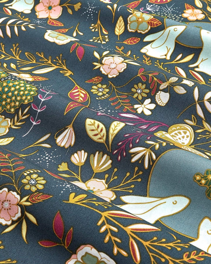 Nightfall Moon Stories Spark | Art Gallery Fabrics | AGF Quilt Fabrics | Bunny Fabric | Sold by the Half Yard