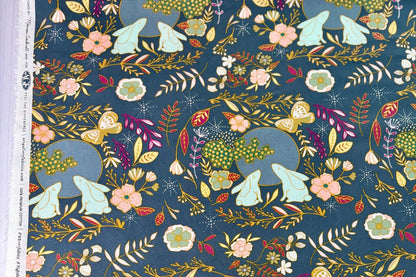 Nightfall Moon Stories Spark | Art Gallery Fabrics | AGF Quilt Fabrics | Bunny Fabric | Sold by the Half Yard