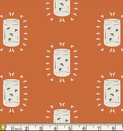 Art Gallery Fabrics, Fireflies Glow, Woodland Fabric, AGF, Fireflies, Campsite, Baby Quilt, Sold by the Half Yard