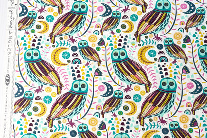 AGF Fabric | Sova Nightlight | LGU-57100 LUGU | Art Gallery Fabrics | Jessica Swift | Cotton Fabric | Owl Fabric | Sold by the Half Yard