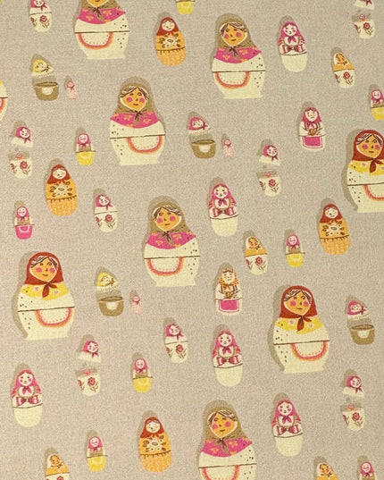 Heather Ross | West Hill by Heather Ross for Windham Fabrics | Matryoshka Dolls | 52875-6 - 125 | Russian Nesting Dolls | Fat Quarter