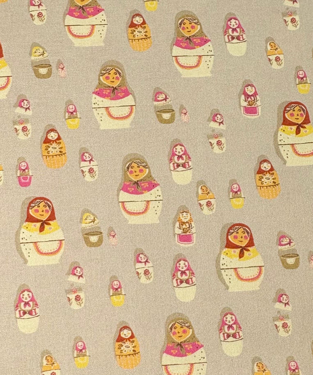 Heather Ross | West Hill by Heather Ross for Windham Fabrics | Matryoshka Dolls | 52875-6 - 125 | Russian Nesting Dolls | Fat Quarter