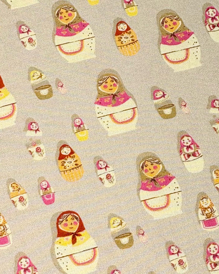 Heather Ross | West Hill by Heather Ross for Windham Fabrics | Matryoshka Dolls | 52875-6 - 125 | Russian Nesting Dolls | Fat Quarter
