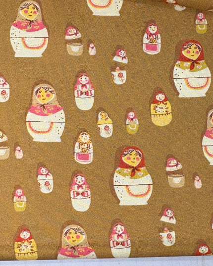 Heather Ross | West Hill by Heather Ross for Windham Fabrics | Matryoshka Dolls | Russian Nesting Dolls | Fat Quarter