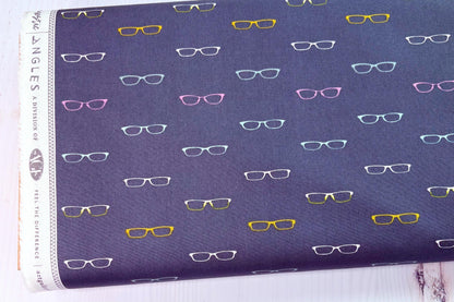 Art Gallery Fabric | Reader Glasses Fabric | Hooked by Mister Domestic Quilt | Cotton fabric | Sold by the Half Yard